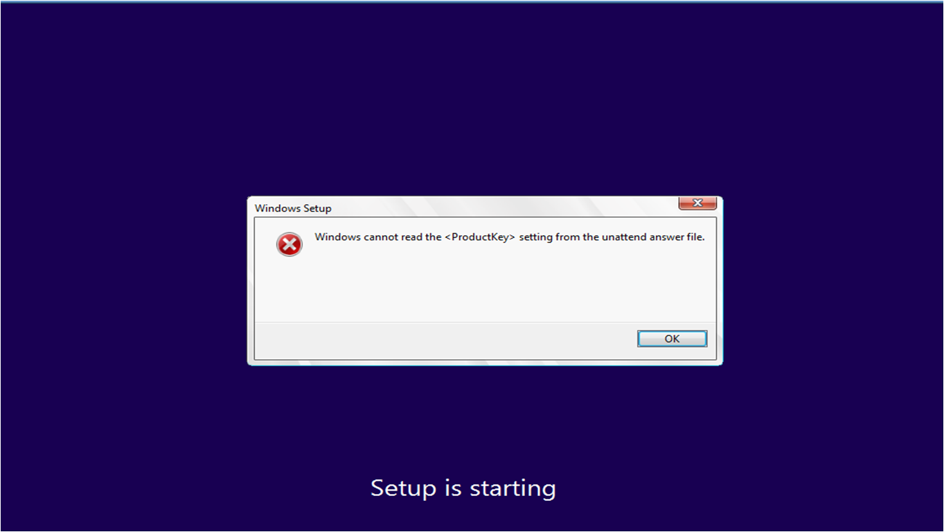 Start fail ошибка. Win Server 2012 откат на чистую систему.