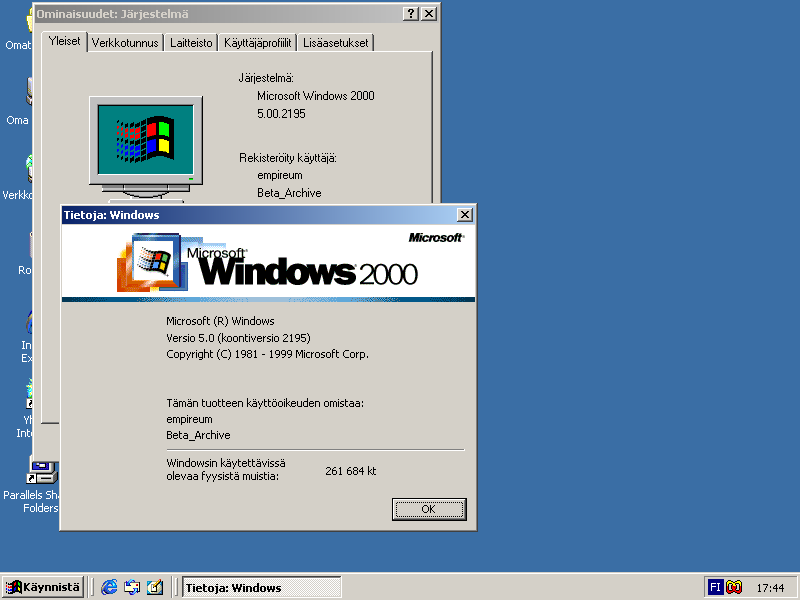 File:Windows 2000 Build 2195 Pro - Finnish Parallels Picture 21.png