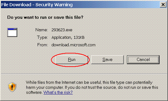 [GRAPHIC: File download- Security Warning dialog box ]