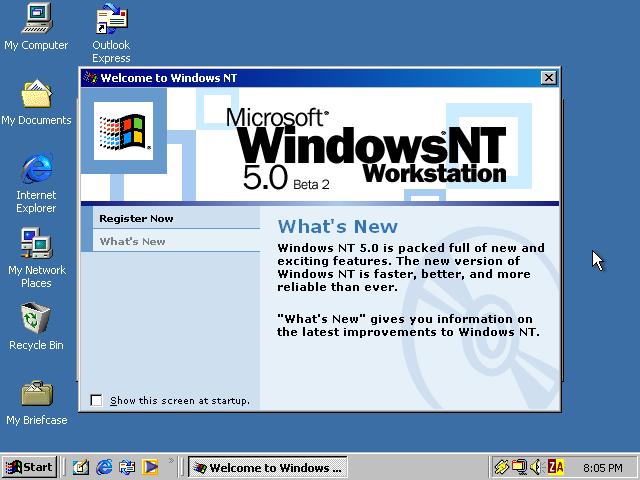 File:NT 5 Build 1902 (5.00.1902) Beta 2 Workstation NT5WELCOME.jpg