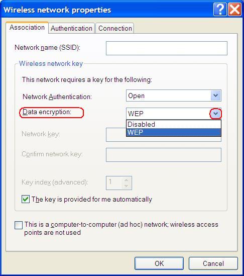[GRAPHIC: Wireless Network Connections Properties dialog box]