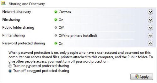 [GRAPHIC: Password protected sharing]