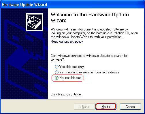 [GRAPHIC: Hardware Update Wizard]