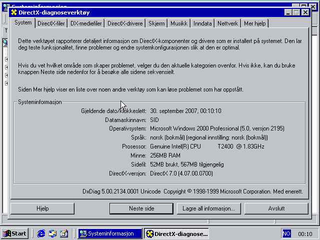 File:Windows 2000 Build 2195 Pro - Norwegian Parallels Picture 31.png