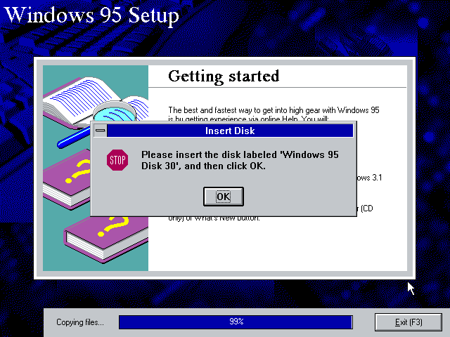 File:Windows 95 Build 950A OSR1.5 on 31 floppies Setup02.png