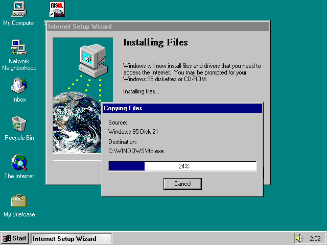 File:Windows 95 Build 950A OSR1.5 on 31 floppies Setup35.png
