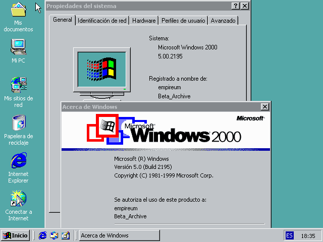 File:Windows 2000 Build 2195 Pro - Spanish Parallels Picture 23.png