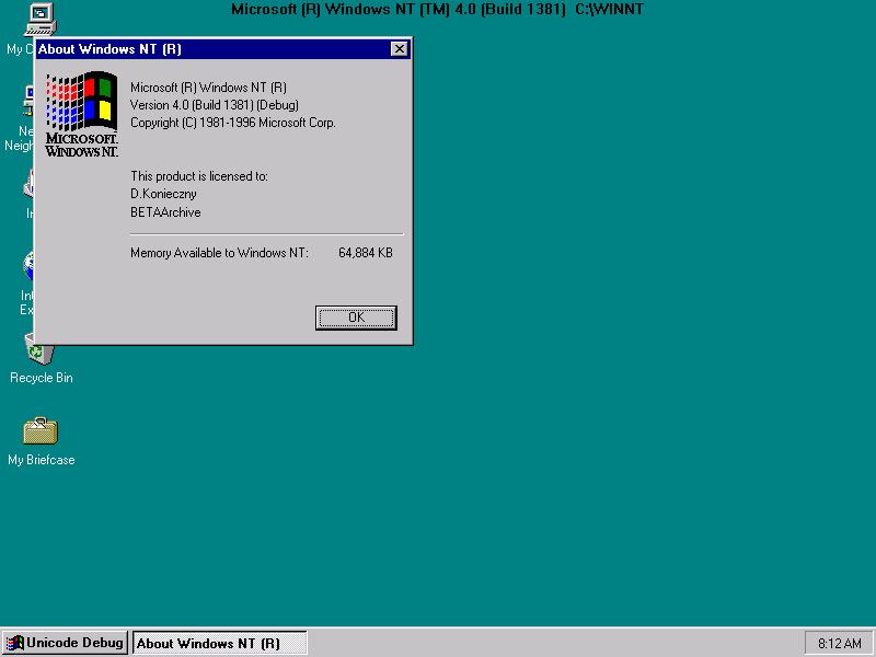 File:NT 4 Build 1381 Workstation Check-Debug 16.jpg