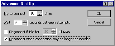 [GRAPHIC: Advanced Dial-Up dialog box]