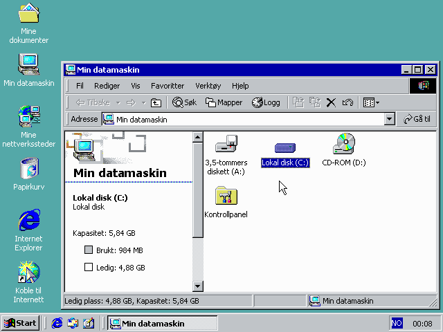 File:Windows 2000 Build 2195 Pro - Norwegian Parallels Picture 27.png