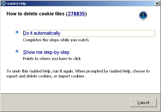[GRAPHIC: Guided Help dialog box ]