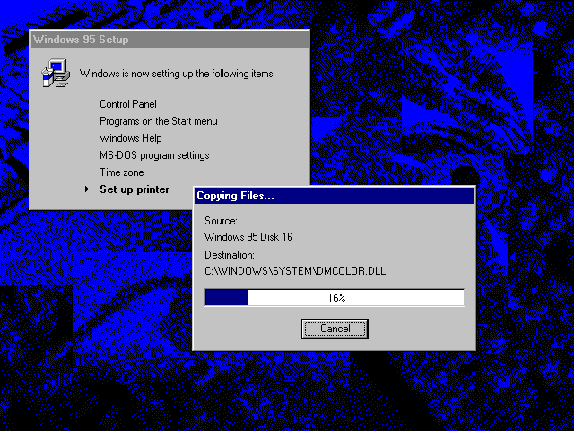File:Windows 95 Build 950A OSR1.5 on 31 floppies Setup15.png