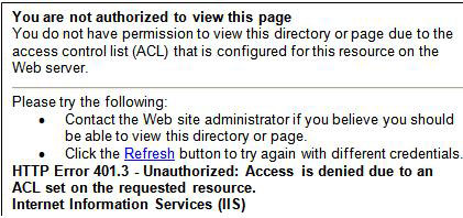 [GRAPHIC: You are not authorized to view this page]