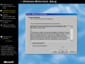 License Agreement window during Setup initiated from Windows (instead of MS-DOS/bootdisk), thus the clouds