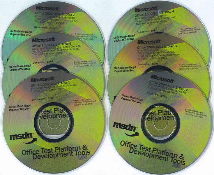 File:MS Office 9 Developer Build 8268 And Beta2 Setup CDs Beta2.jpg