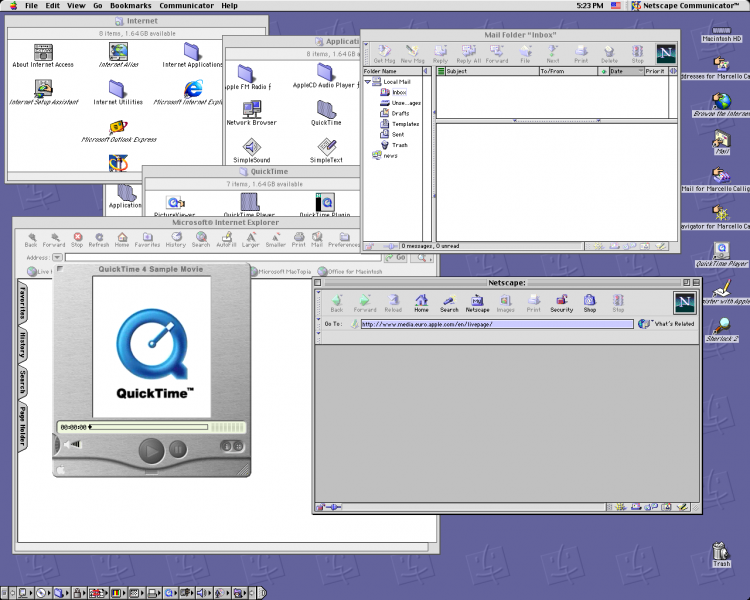 File:Mac OS 9 with A Few Running Applications.png