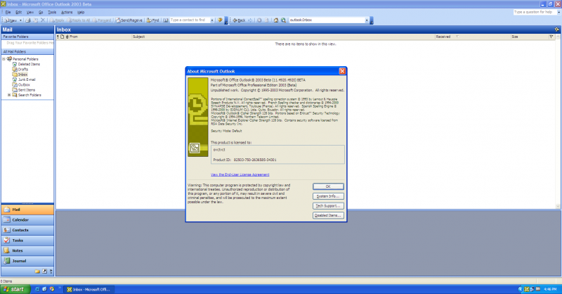 File:Microsoft Office 2003 Beta 2 outlook03beta.png