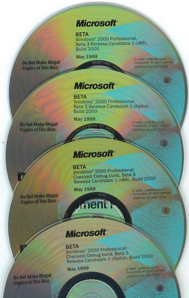 File:Windows 2000 Build 2000 Pro Check-debug Setup CDs.jpg