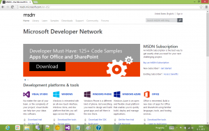 MSDN Homepage.png
