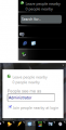 People Nearby tile in build 4074. The top image is of the tile when it is placed on the sidebar. The bottom image is of the flyout that appears for People Nearby when the sidebar is combined with the taskbar.