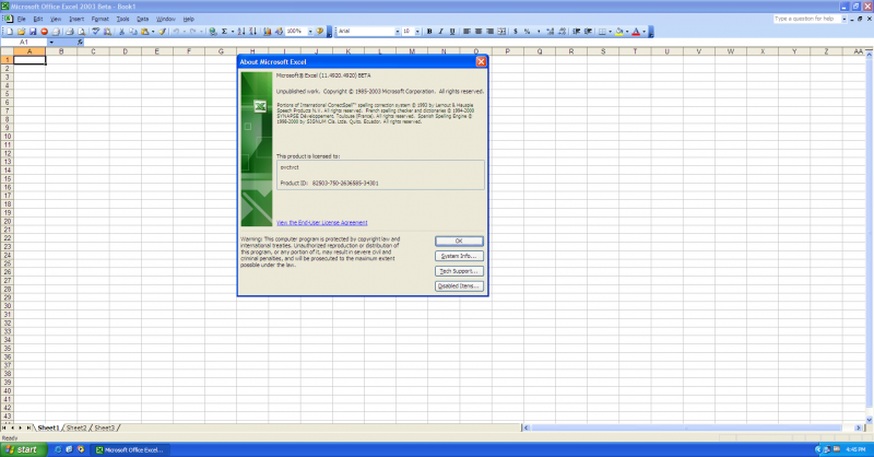 File:Microsoft Office 2003 Beta 2 excel03beta.png