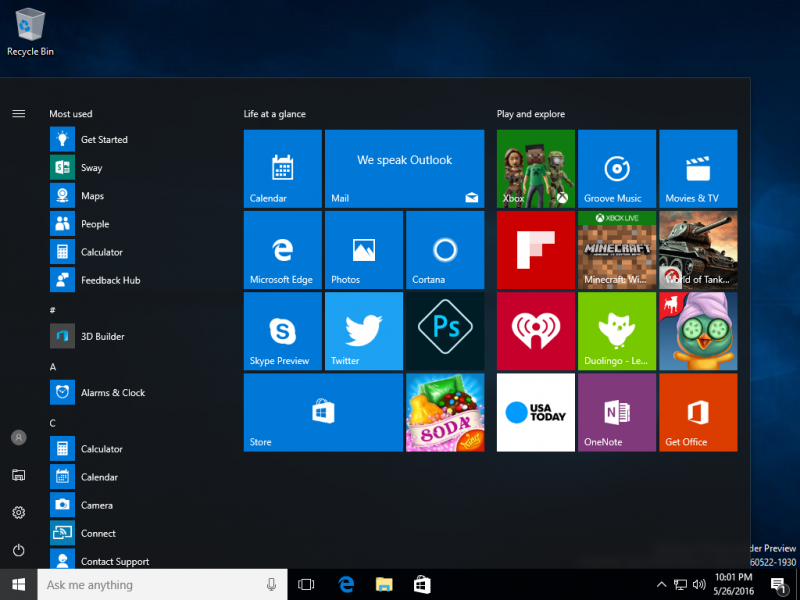 File:Windows 10 Build 14352.png