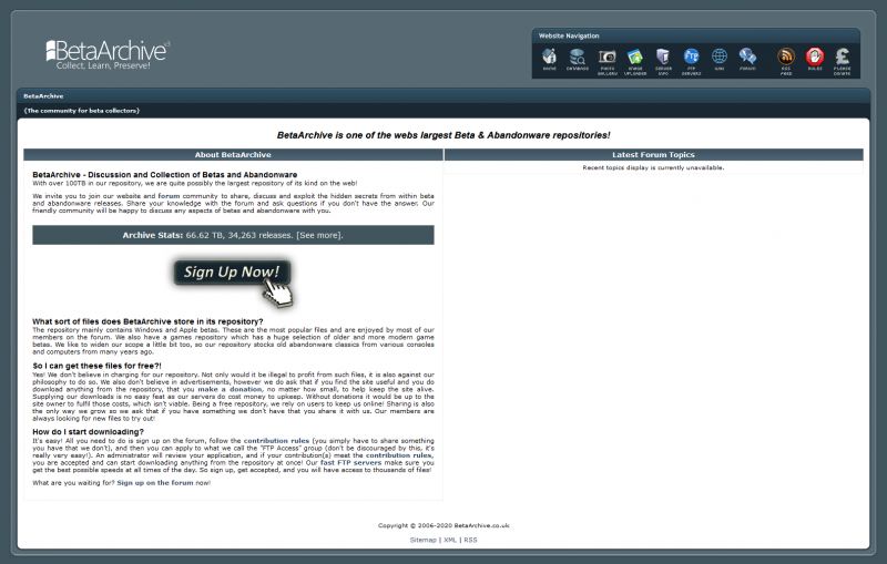 File:Betaarchive frontpage.png