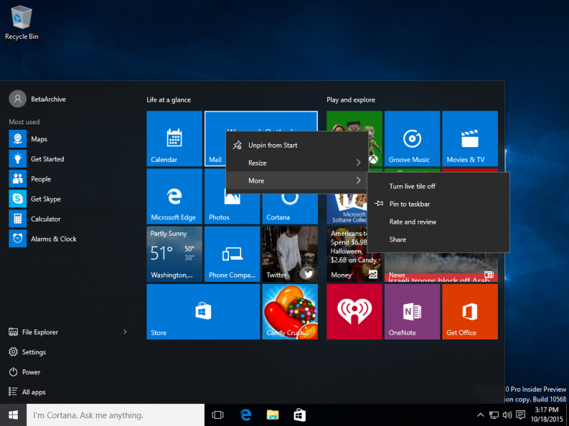 File:Windows 10 Build 10568.png