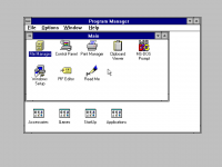 Windows 3.1 showing the precursor of Windows Classic