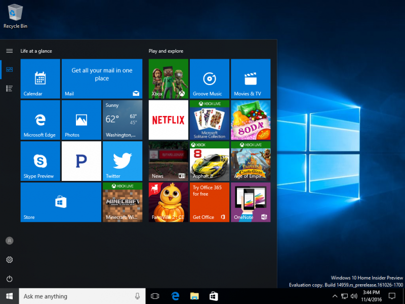 File:Windows 10 Build 14959.png