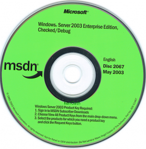 Windows 2003 Build 3790 Enterprise Server - Checked Debug Build Setup CD.png